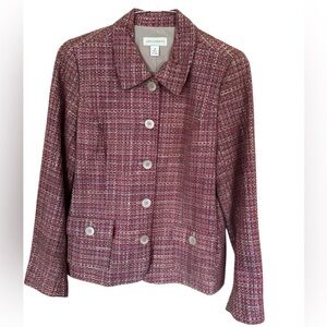 Appleseeds Blazer Womens 12 Pink Tweed business work wear barbiecore pinkcore